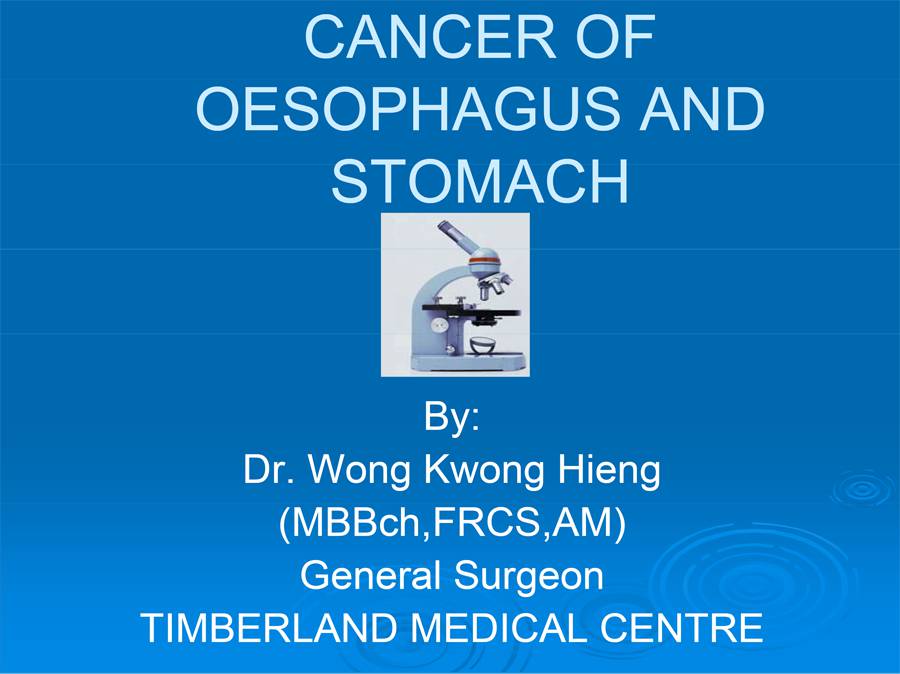 Cancer of Oesophagus & Stomach Treatment